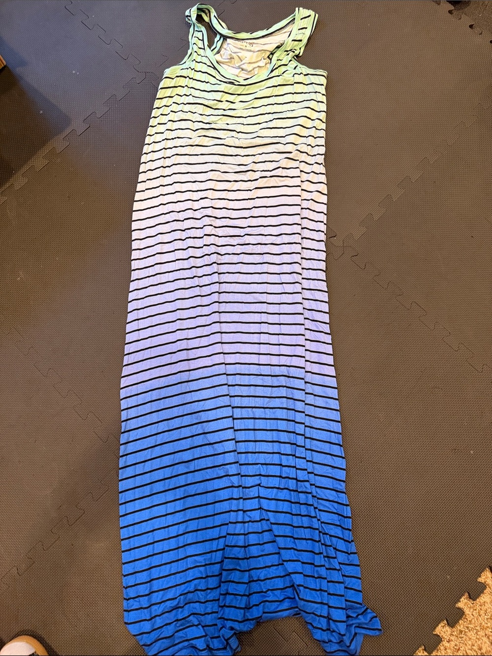 Striped Ombre Maxi dress in Blue